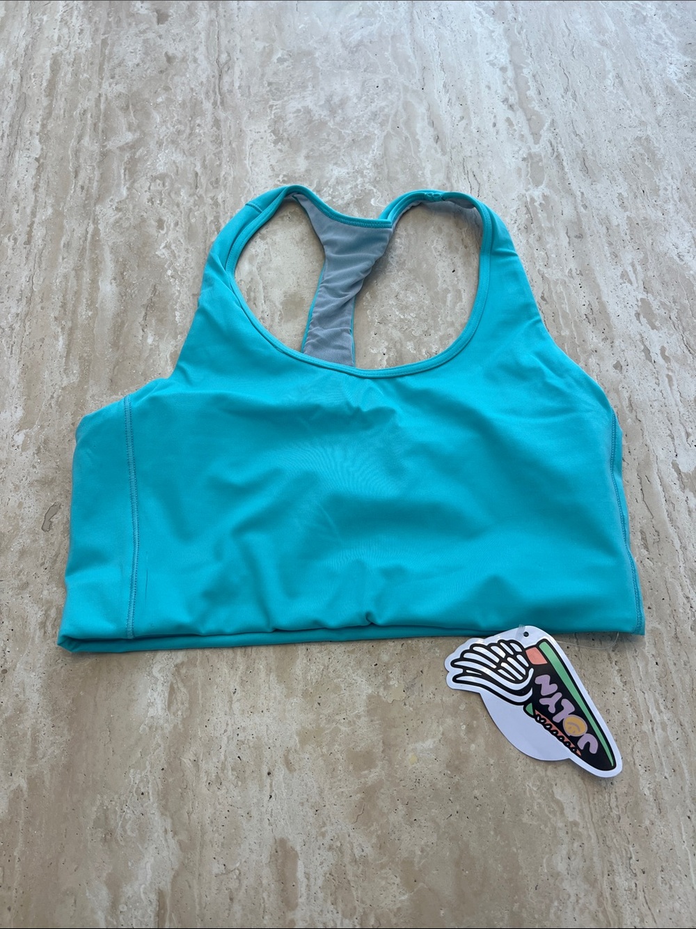 Jolyn Clothing Turquoise Racerback Performance Sports Bra